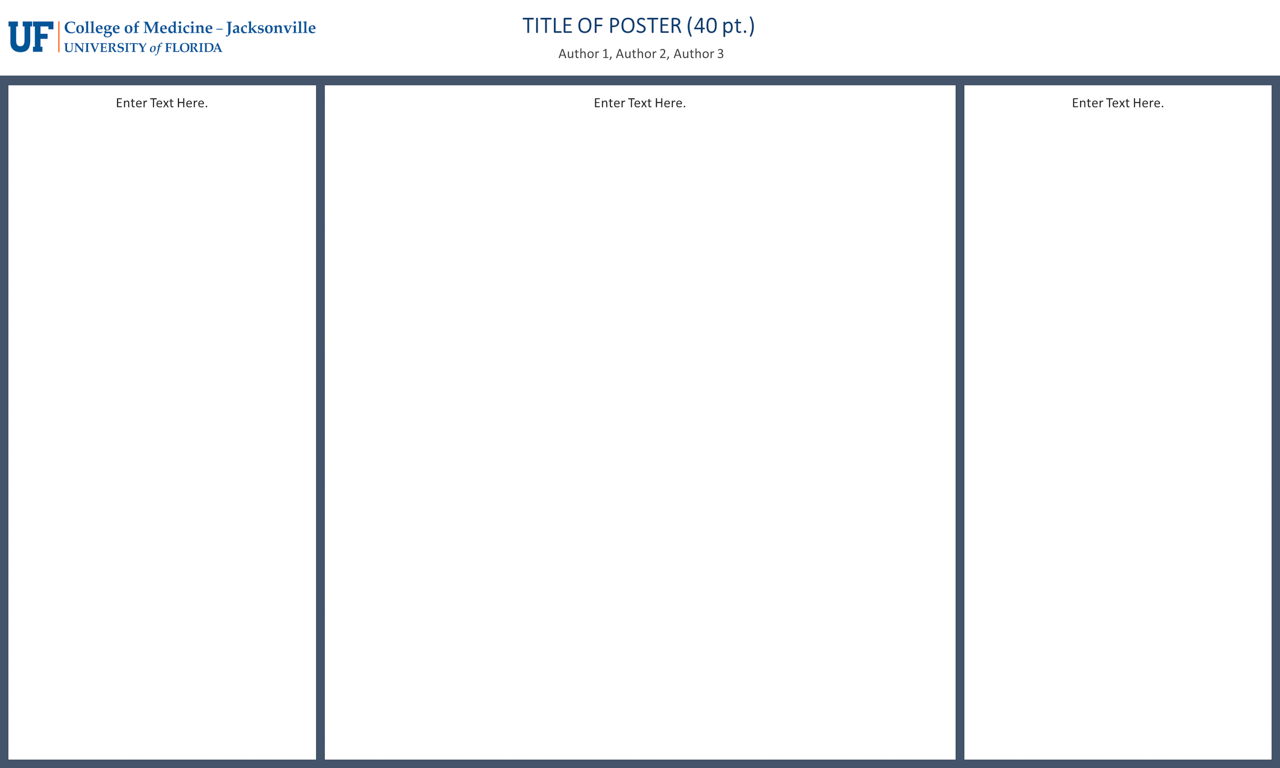 Image: Poster Template, 3 Columns, Blue, Empty