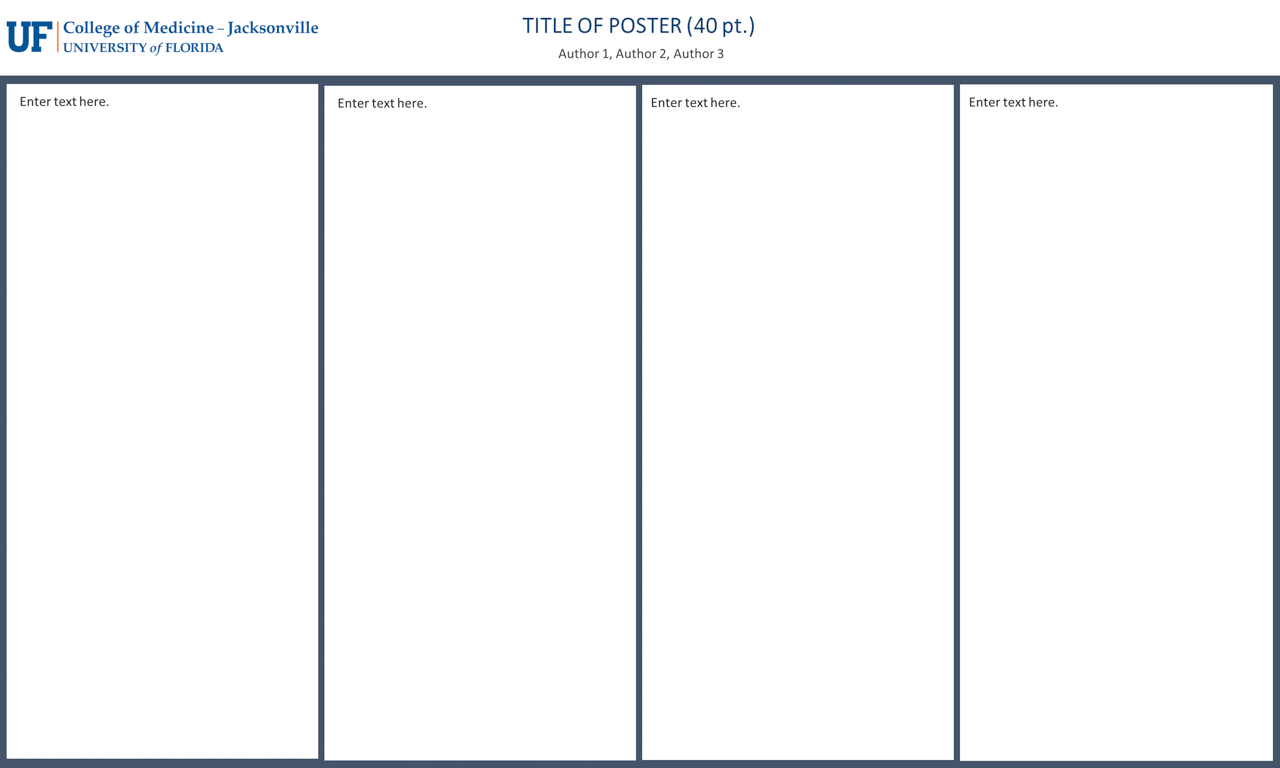 Image: Poster Template, 4 Columns, Blue, Empty