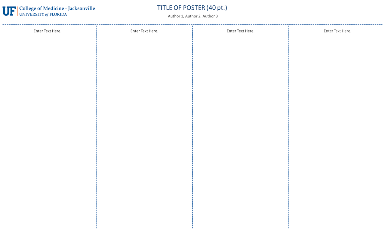 Image: Poster Template, 4 Columns, Dashed, Empty