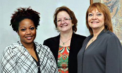 Image: From left to right: Nia Bates, Leslie Caulder, Audrey Perry