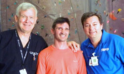 Image: From left to right are orthopaedic surgeon Hud Berrey, MD, Stephen France, and Michael Richard, CPO/LPO.
