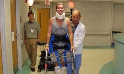 Image: Tim Callahan regained the ability to walk during rehabilitation at Brooks Rehabilitation Hospital.