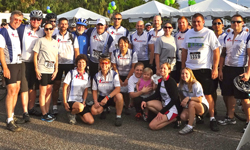 Image: Dr. Joseph Tepas far left, has participated in Katie Ride for Life for the last 10 years to raise organ donor awareness. He plans to participate this year post-double-lung-transplant.