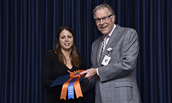Image: Emergency medicine resident Christina Cannon, MD, won first place in the poster presentation category during the May 19 Celebration of Research event.