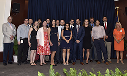 Image: Emergency medicine residents gather for a group photo with faculty leaders during Celebration of Education, which marked the completion of their training program at the University of Florida College of Medicine – Jacksonville.