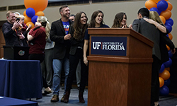 Image: University of Florida medical school students celebrate during Match Day after finding out where they will complete their residencies.