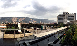 Image: Haynes marveled at the views during his two-week stay. He captured this rooftop shot of downtown Bogotá from the hospital’s coffee shop.