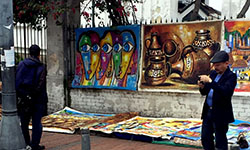 Image: Haynes had a chance to absorb some of the culture while in Bogotá. Sights included an art festival in the city’s Usaquen Park, where local vendors regularly sell their goods and wares on the street.