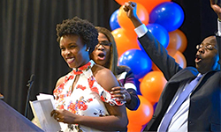 Image: Graduating medical students celebrate during Match Day, when they found out where they will complete their residencies. UF COMJ will welcome nearly 100 new resident physicians to campus.