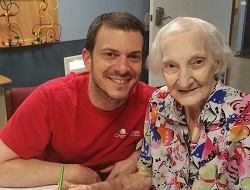 Image: Gardner with his grandmother, who he visited often.