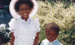 Image: Dr. LaRae Brown and Dr. Jeremy Coleman smile for the camera as children.