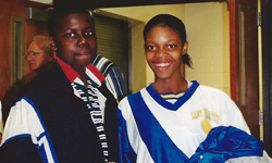 Image: Dr. LaRae Brown and Dr. Jeremy Coleman smile for the camera as teens.