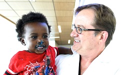 Image: Dr. Seibel and 1-year-old Cameron were all smiles during the celebration.