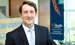 Image: Alexander Parker, PhD, is the senior associate dean for research at the UF College of Medicine – Jacksonville. He is also director of precision medicine at UF Health Jacksonville.