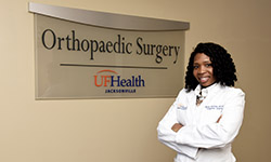 Image: Abimbola credits the University of Florida College of Medicine – Jacksonville and UF Health Jacksonville for helping her grow and thrive as a surgeon.