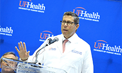 Image: David R. Nelson, MD, president of UF Health and senior vice president for health affairs at the University of Florida, has been part of the academic health system for 26 years.