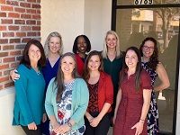 Image: Back row, left to right: Deanna Seymour, APRN, DNP; Elise M. Fallucco, MD; Shirley Alleyne, MD; Stephanie V. Sims, MD; Allison Ventura, PhD
Front row, left to right: Jacquelyn Brown-Bunk, LMHC; Brooke Bien-Coatney, LCSW; Sarah McCrea, LCSW