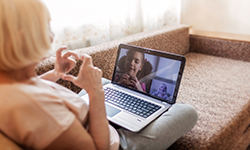 Image: Stay connected to family and friends via video calls.