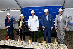 Image: Participants included UF Health CEO Russ Armistead; UF College of Medicine - Jacksonville Dean Linda Edwards, MD; UF Health President David Nelson, MD; UF Health Jacksonville COO Greg Miller; and UF Health North Vice President Wayne Marshall.