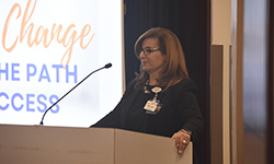 Image: Madeline Joseph, MD, the associate dean for equity and inclusion and a professor of emergency medicine and pediatrics at the University of Florida College of Medicine – Jacksonville, spearheaded the event along with the Women in Medicine and Science Day Executive Committee co-chairs and Planning Committee.
