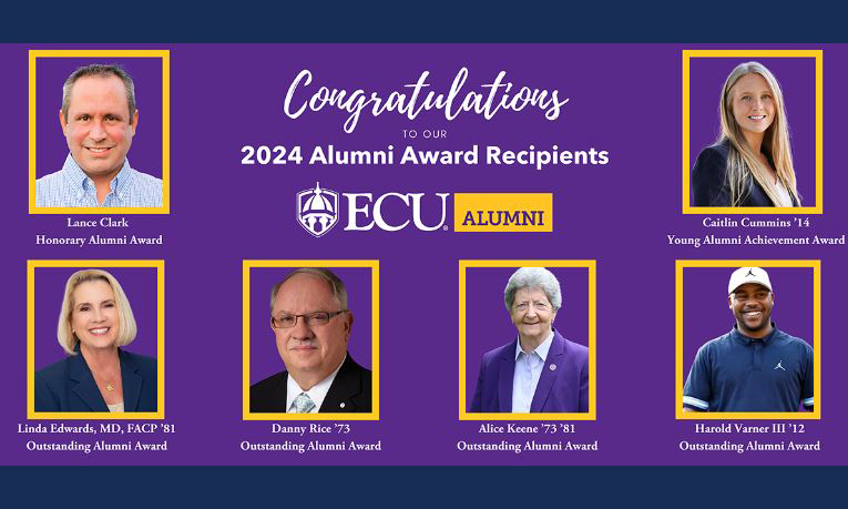 Image: A graduate of the class of 1981, Edwards is a proud ECU Pirate and was part of the first four-year class of the Brody School of Medicine.