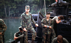 Image: Hudson Berrey, MD at the Jungle Operations Training Center early in his career when he was stationed in Panama.