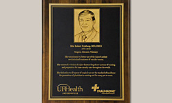 Image: The plaque honoring Dr. Eric Frykberg.